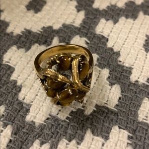 Tiger’s Eye Ladies Ring 18k Gold Filled